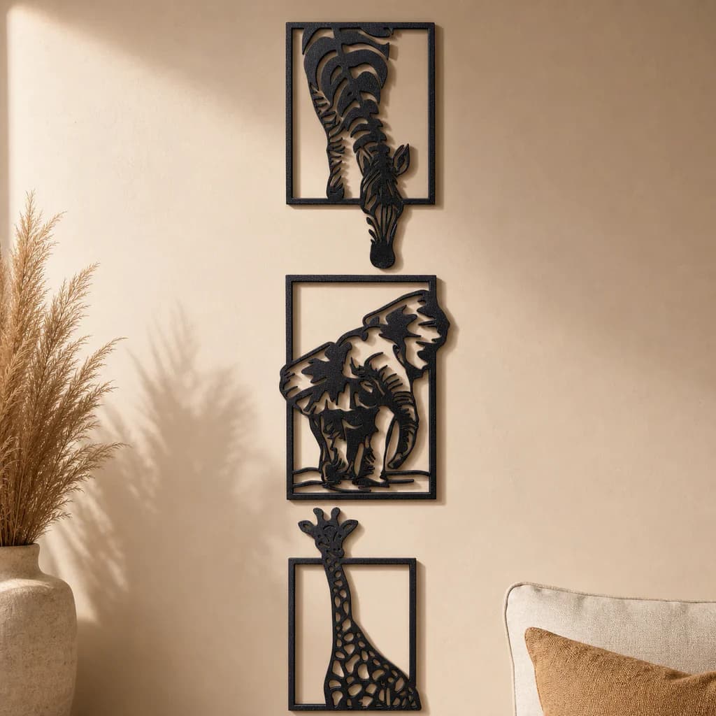 Africa Animal Wall Mural Set – lifestyle hero view