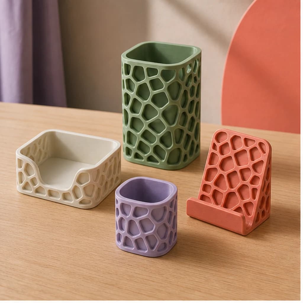 Four-Piece Voronoi Desk Set — product view 1